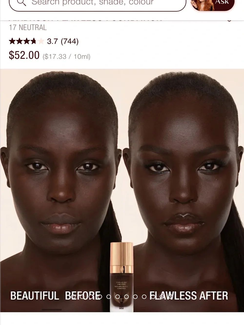 New Charlotte Tilbury Airbrush Foundation 17 neutral